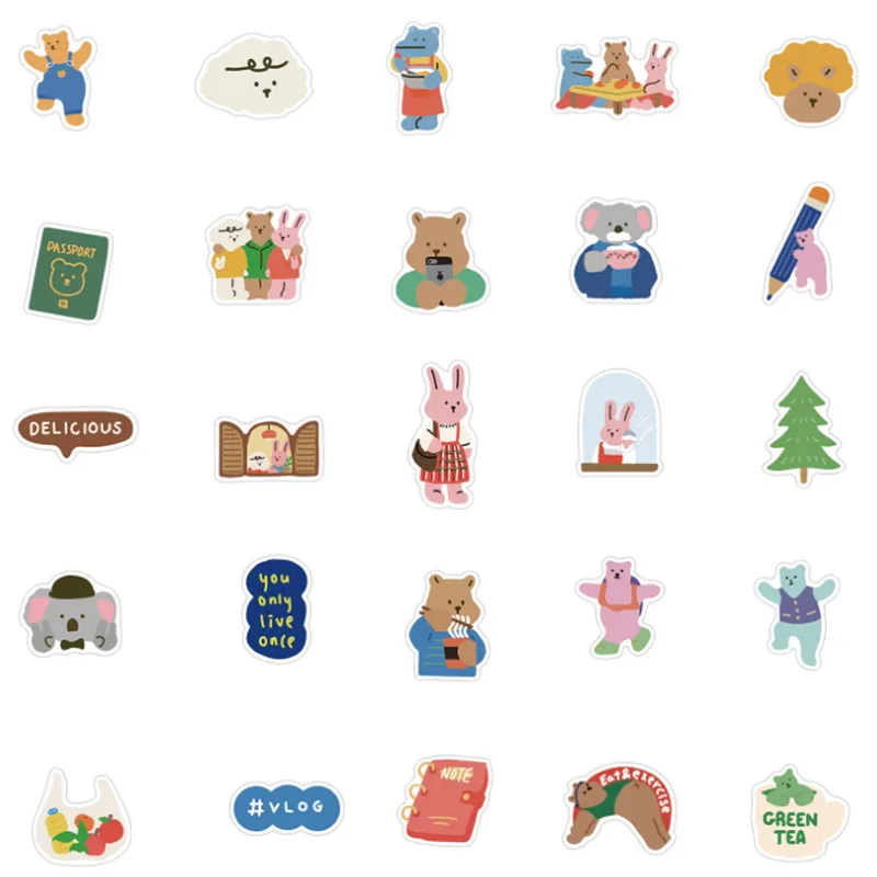 

50Pcs/Set cute Graffiti Waterproof Skateboard Travel Suitcase Phone Laptop Luggage Stickers Cute Kids Girl Toys