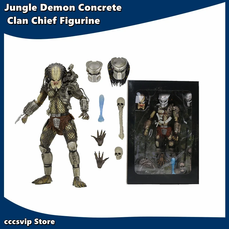 

Cccsvip NECA PREDATOR Scale Ultimate P1 Jungle Hunter Jungle Demon Concrete Clan Leader PVC Action Figure Model Toy 20cm