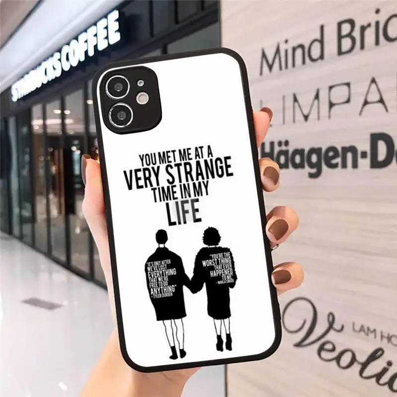 

Movie fight club art design Phone Case Matte Transparent for iPhone 7 8 11 12 s mini pro X XS XR MAX Plus cover funda
