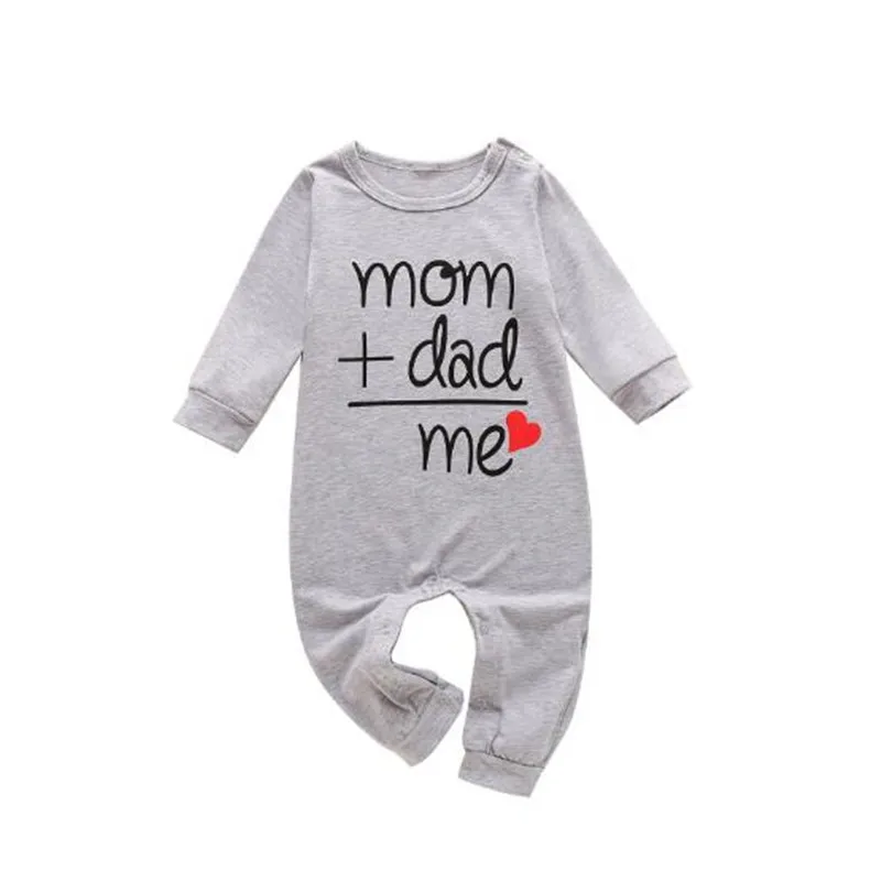 

2021 Spring Baby Romper Mom +Dad Love Me Bodysuit