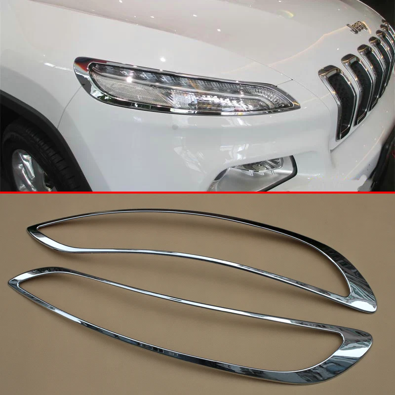 Хромированная накладка на переднюю лампу подходит для Jeep Cherokee KL 2014 2015 2016 2017