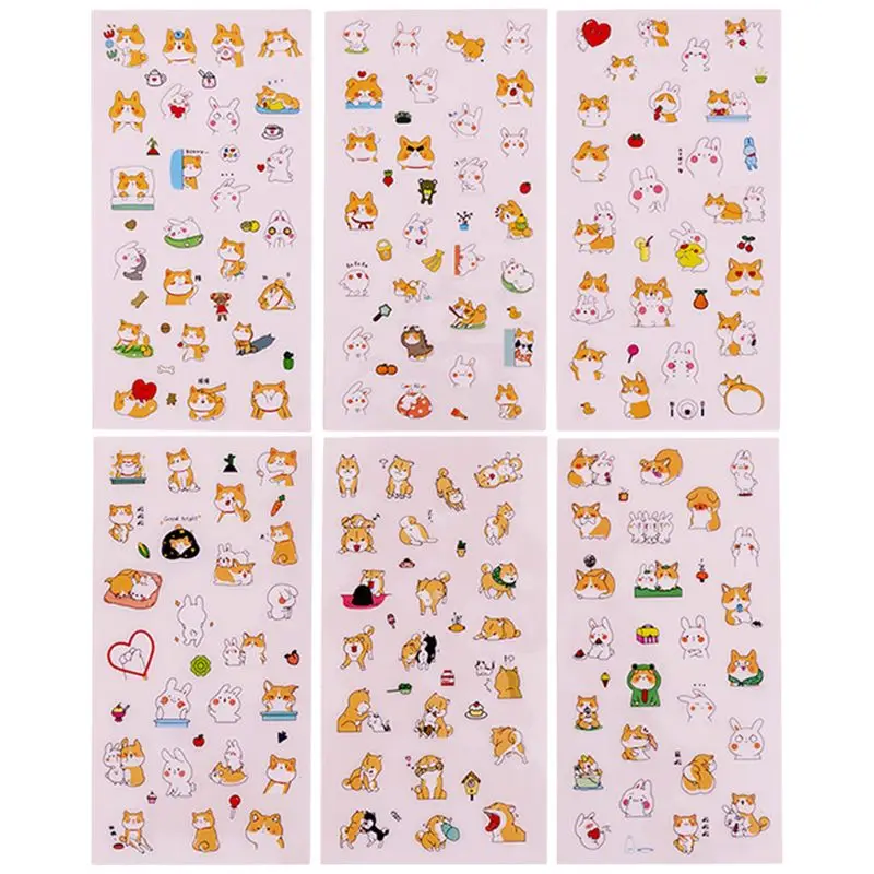 

Cute Cartoon Dog Style Sticker Scrapbook Decoration PVC Stationery DIY Stickers