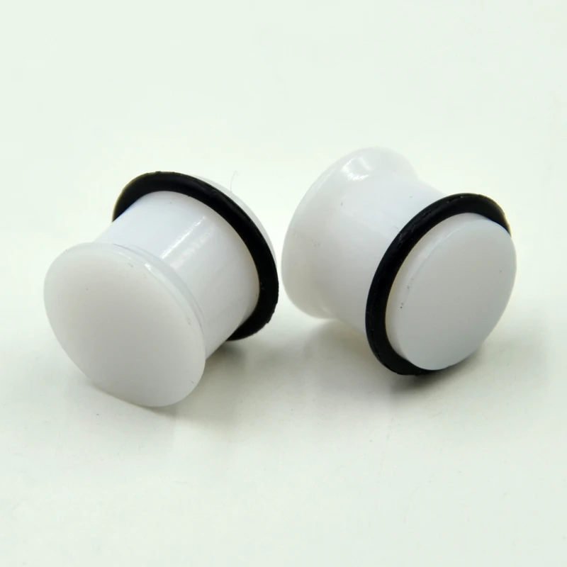 1 пара черные и белые акриловые высокополированные тонкие расклешенные телесные