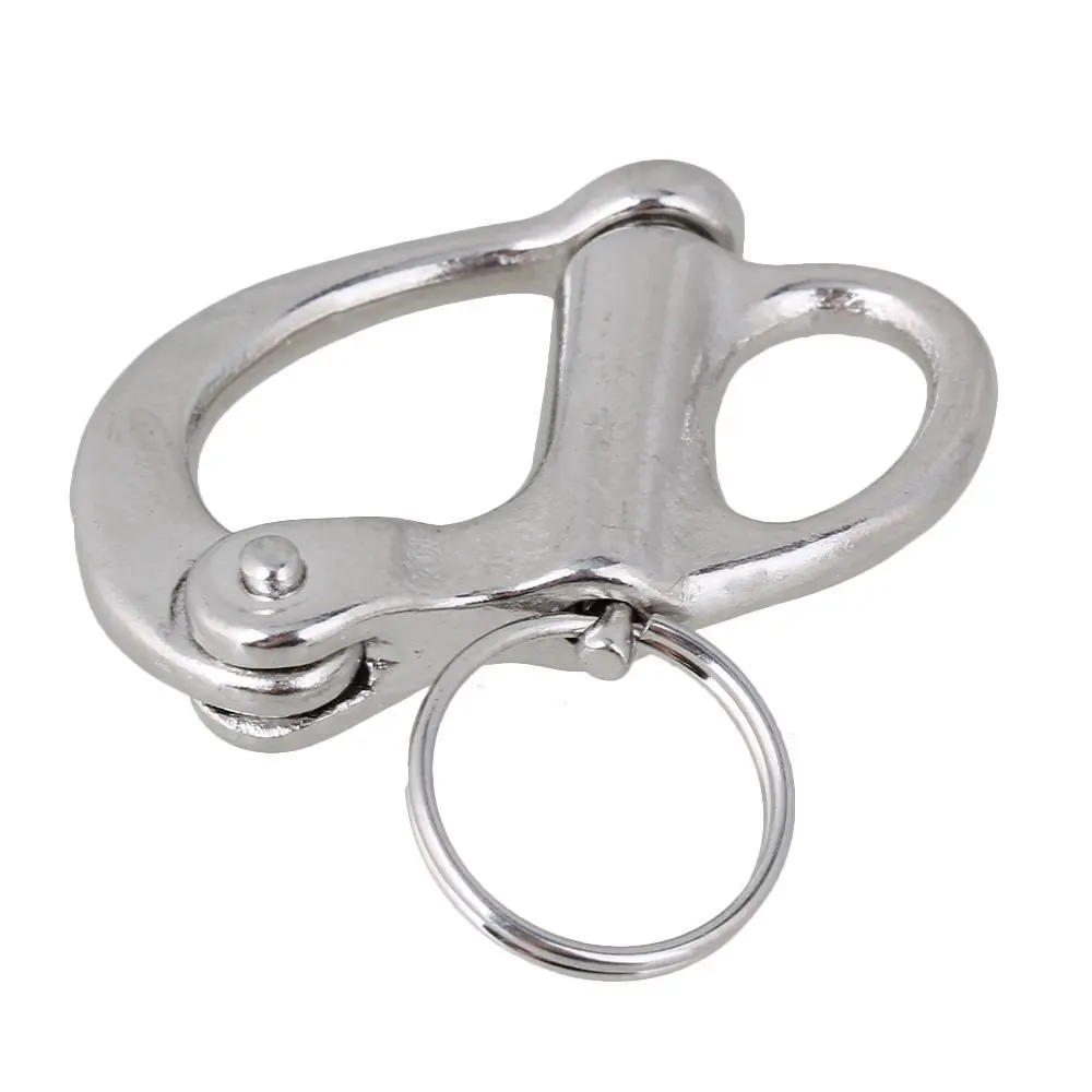 316 нержавеющая сталь 35 мм Фиксированная защелка Якорная Скоба такелаж Серебряный