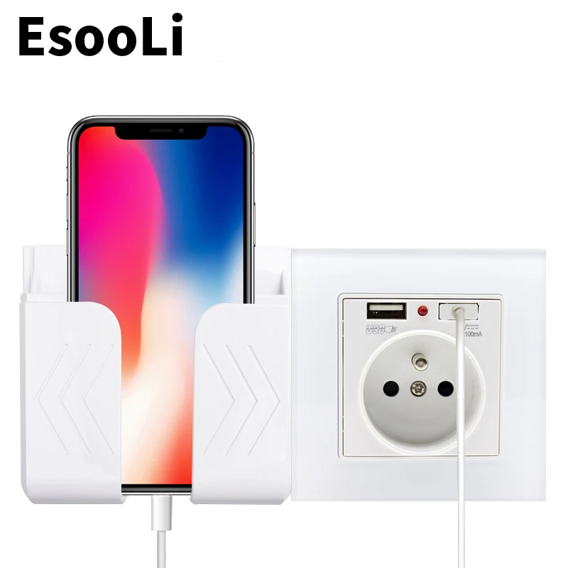 Настенная розетка EsooLi 16 А 2 USB порта 1 А|Электрические розетки| |