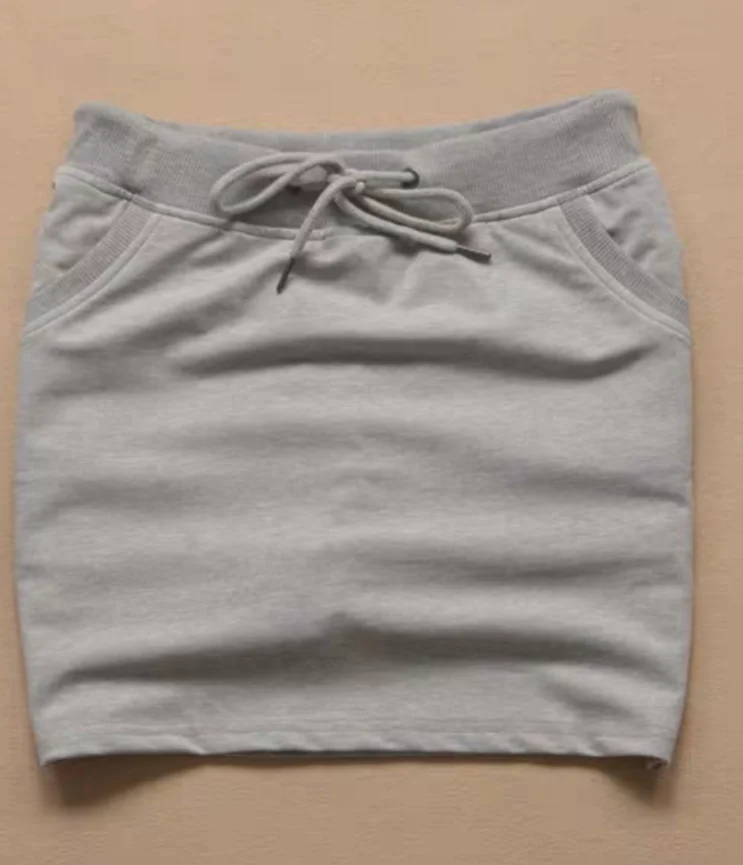 Light Gray Хлопковая теннисная юбка для бюста; женские спортивные шорты из двух предметов; одежда для бега; хорошее качество - Цвет: Light Gray