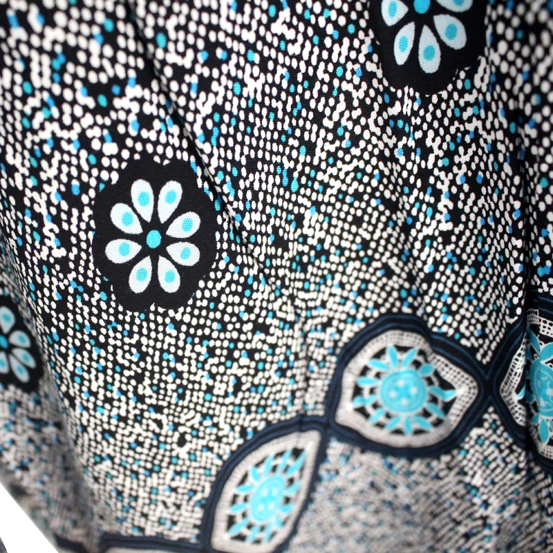 Женское платье с круглым вырезом Свободное длинное в африканском стиле