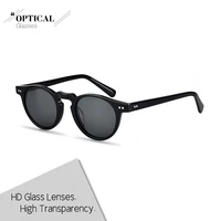 high quality vintage round gradient color sunglasses polarized lens mens womens eyeglasses acetate glasses frame gafas ov5186