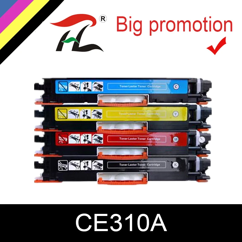 

HTL CE310 CE310A -313A 126A 126 Compatible Color Toner Cartridge For HP LaserJet Pro CP1025 M275 100 Color MFP M175a M175nw