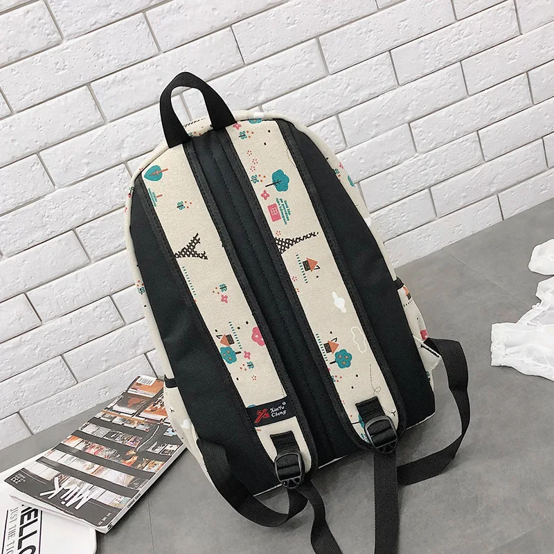 JIULIN White Backpack School-Bags Student Travel-Bag Teenagers Girl Women for Bm01-Bp-Jybddg |
