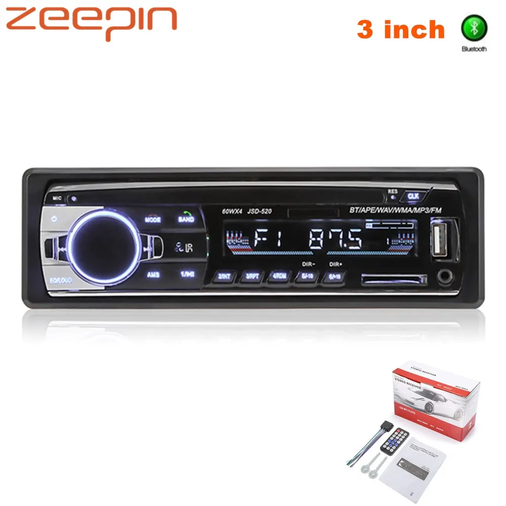Автомагнитола Zeepin JSD 520 1din 3 дюйма с поддержкой Bluetooth|Автомобильные