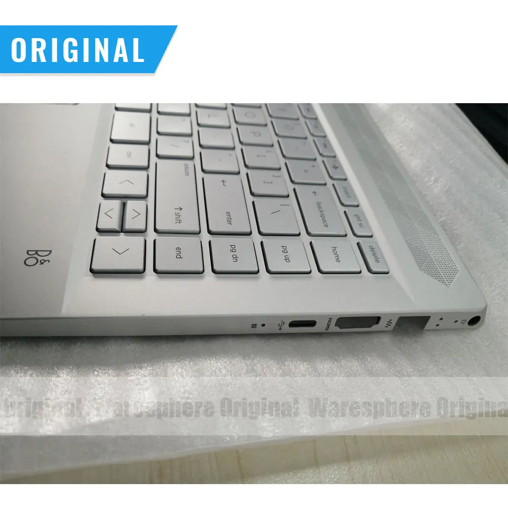 new original palmrest with us keyboard for hp 14 ce tpn q207 l19191 001 top cover with without fingerprint hole silver free global shipping