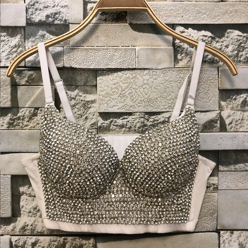 Бюстгальтер для танцев на Пилоне стразы топ ночного клуба Женский танцевальный