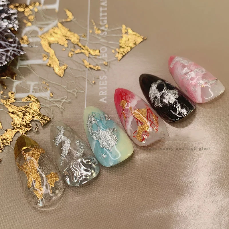 1 шт. алюминиевая сетчатая наклейка Золотая Серебряная шелковая Фольга украшения