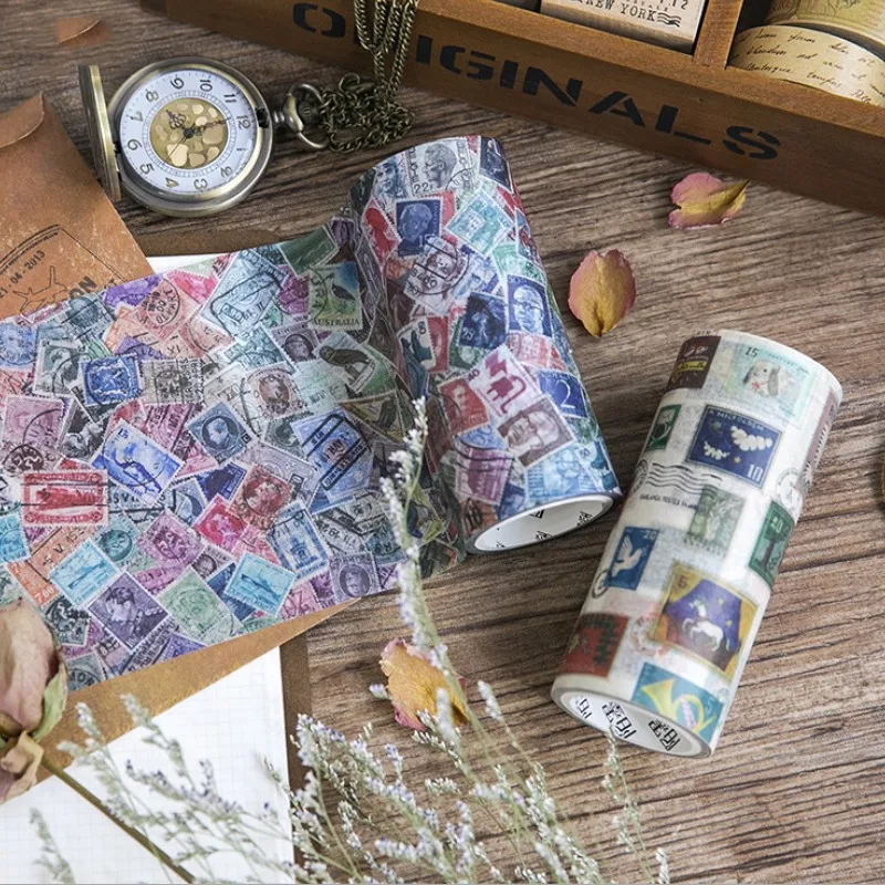 

1 шт./лот Ретро европейские штампы 5 х 10 см DIY Ручная работа Скрапбукинг Канцтовары блокнот клейкая лента для уплотнения Маскировочная лента