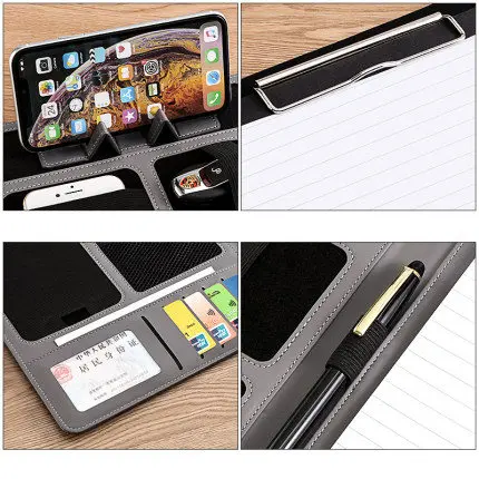 desk organizer a4 phone holder file folder for documents briefcase bag business padfolio planner office notebooks custom logo free global shipping