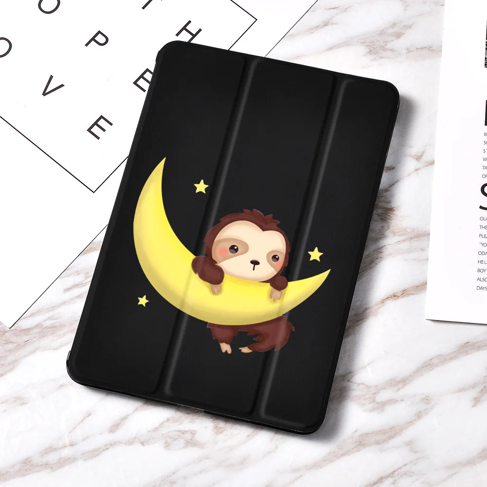 Милый Ленивец мультфильм iPad чехол для Mini 10 5 pro Air 3 Жесткие ПК чехлы s 7th поколения 6th