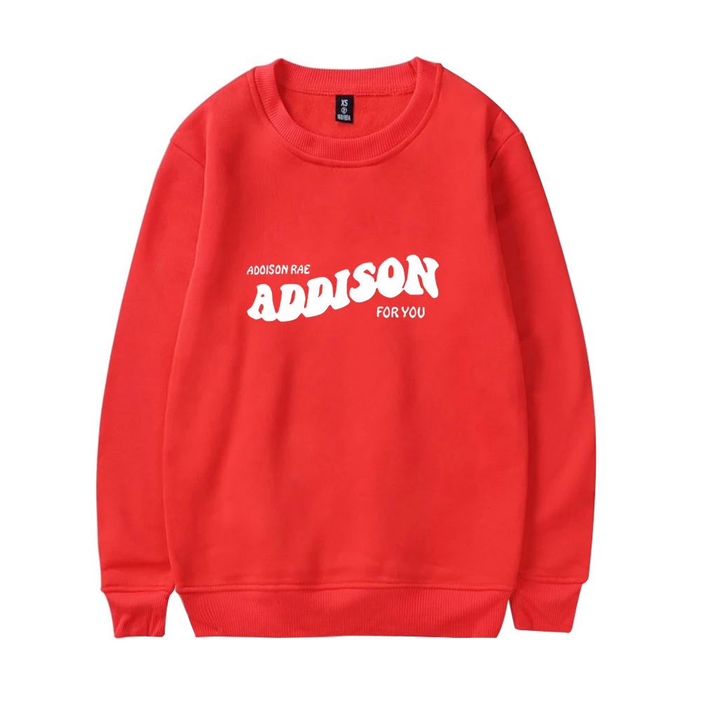 

Addison Rae Merch Letter Printed Style Capless Sweatshirts 2020 Streetwear Fashion Oversized Clothes