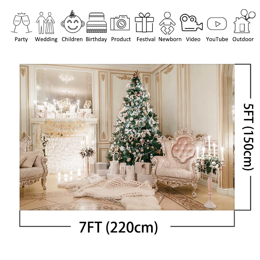 Mocsicka Рождественский фон для фотографий светильник ственская елка свет дом камин