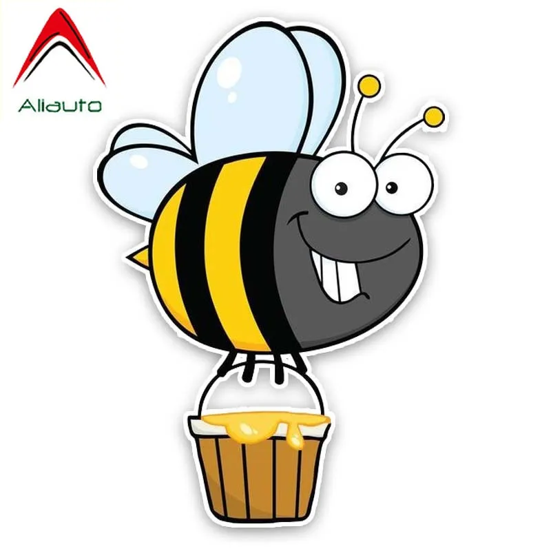 Забавная Автомобильная наклейка Aliauto переводная картинка с пчелами и медом