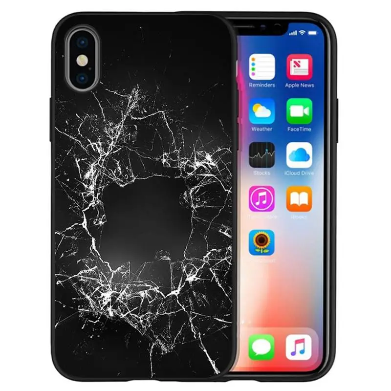 Чехол со сломанным стеклом для телефона IPhone 12 Pro X XS Max XR 7 8 Plus Mini 11 SE 2020 | Мобильные