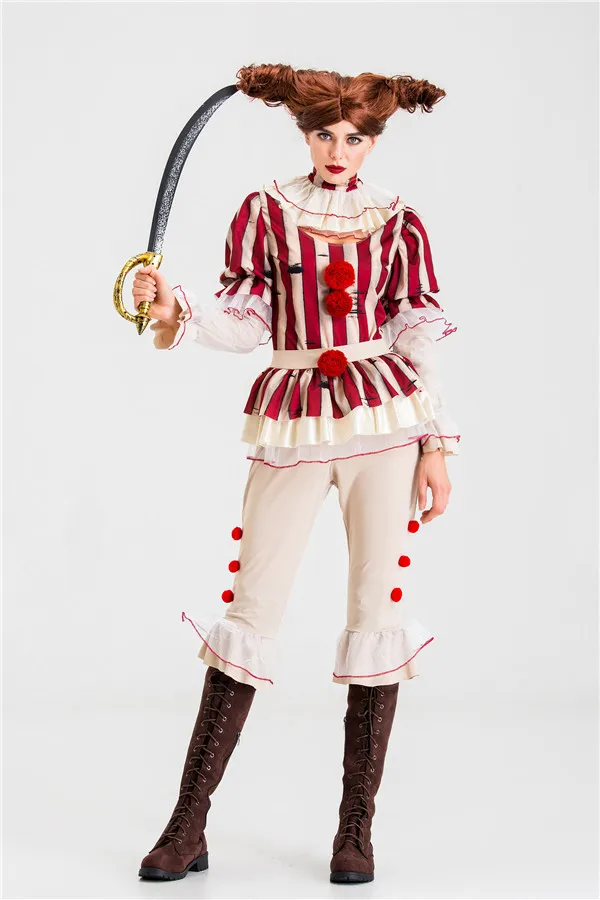 

New Halloween Masquerade Stage Performance Clown Adult Female Clown Costume