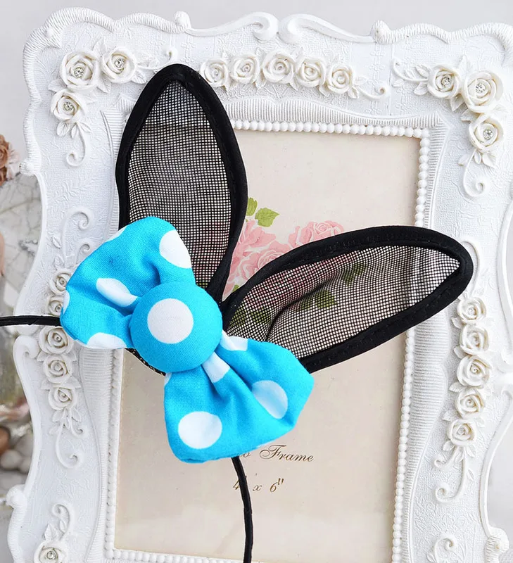 Милые ободки с кроличьими ушками в горошек бантом заколки для волос интимные