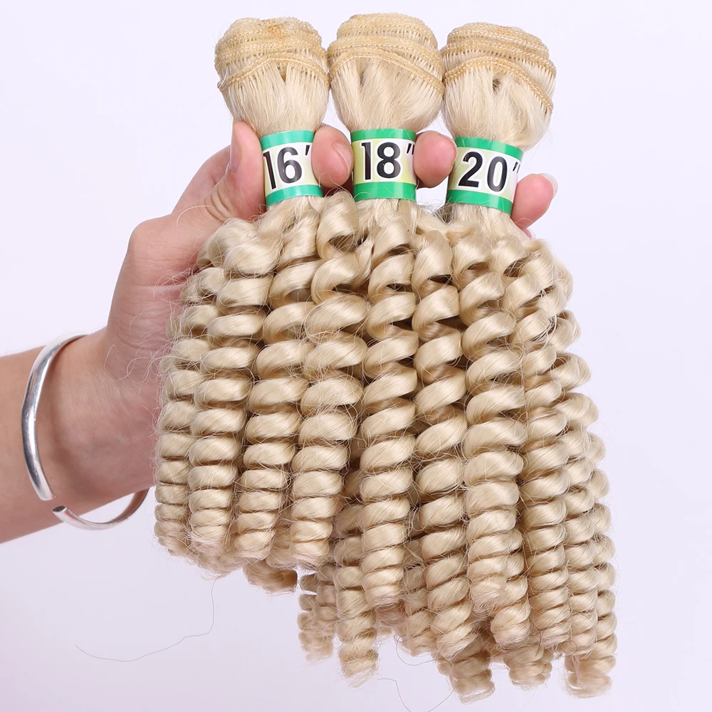 FSRHAIR 70 гр./шт. Черный-зеленый афро Фунми вьющиеся волосы пучок синтетических волос для наращивания Омбре волосы продукт
