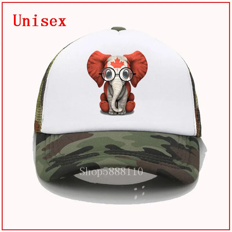 Детский слон с очками и Канадским флагом уличная спортивная бейсбольная мужская