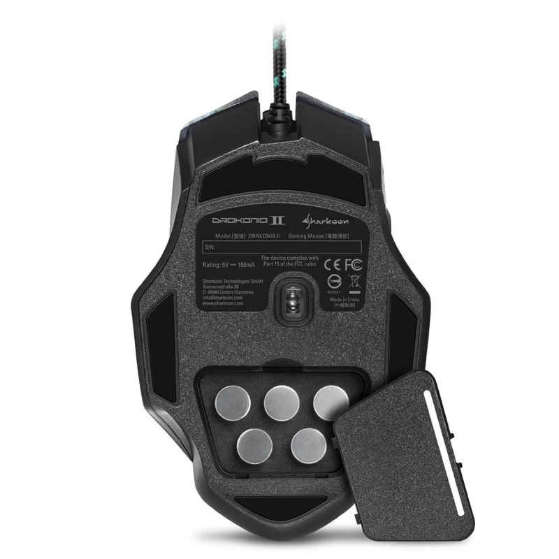 Мышь Sharkoon Drakonia II Green оптическая 15000 dpi USB подсветка RGB цвет: черный/зеленый|Мыши| |