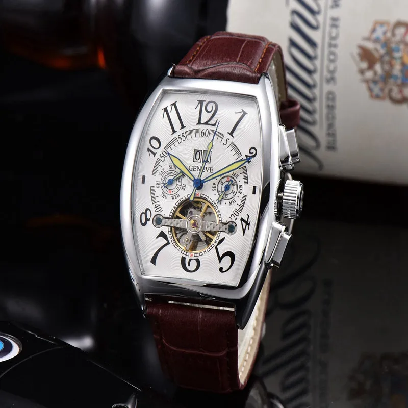 

Reloj Men Watch Mechanical Tourbillon Luxury Fashion Brand Leather Male Sport Watches Men Automatic Watch Relogio Masculino