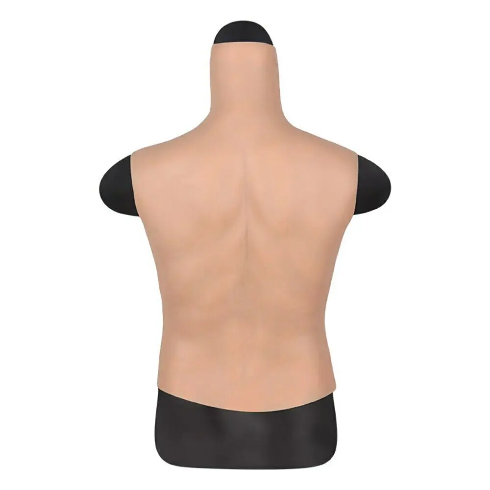 New Artificial Silicone Muscles Bodysuit Realistic Women Men Dressed Crossdresser Corset Top Fake Pectoralis Abdominal Muscles