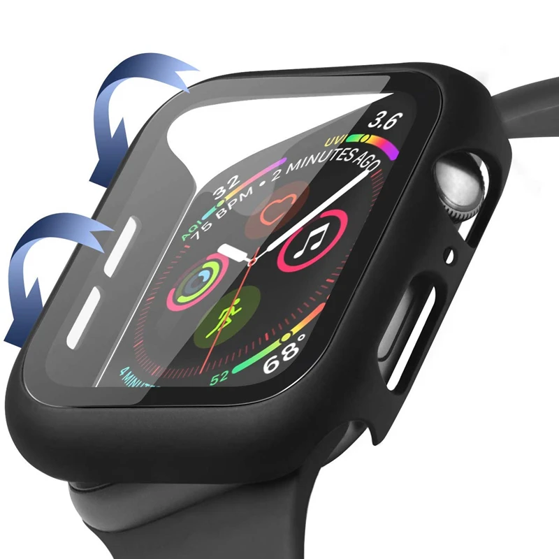 Для Apple Watch Series 5 44 мм чехол с защитой экрана тонкий защитный тонкий бампер полный охват Твердый Чехол для iwatch 5 4 40 мм