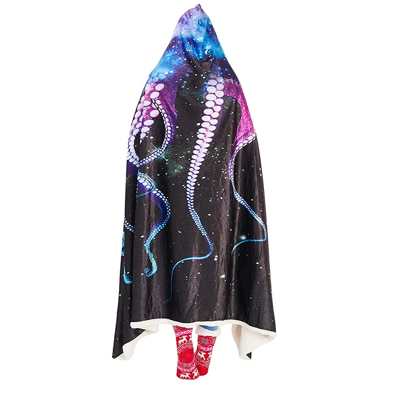 Фото Thick Hooded Blanket Women Men Wearable 3D Print Ugly Sherpa Plush Fleece TV 60 X 80 Inches Costume Home Sofa Winter Мужская одежда Thick Hooded Blanket Women Men Wearable 3D Print Ugly Sherpa Plush Fleece TV 60 X 80 Inches Costume Home Sofa Winter Мужская одежда