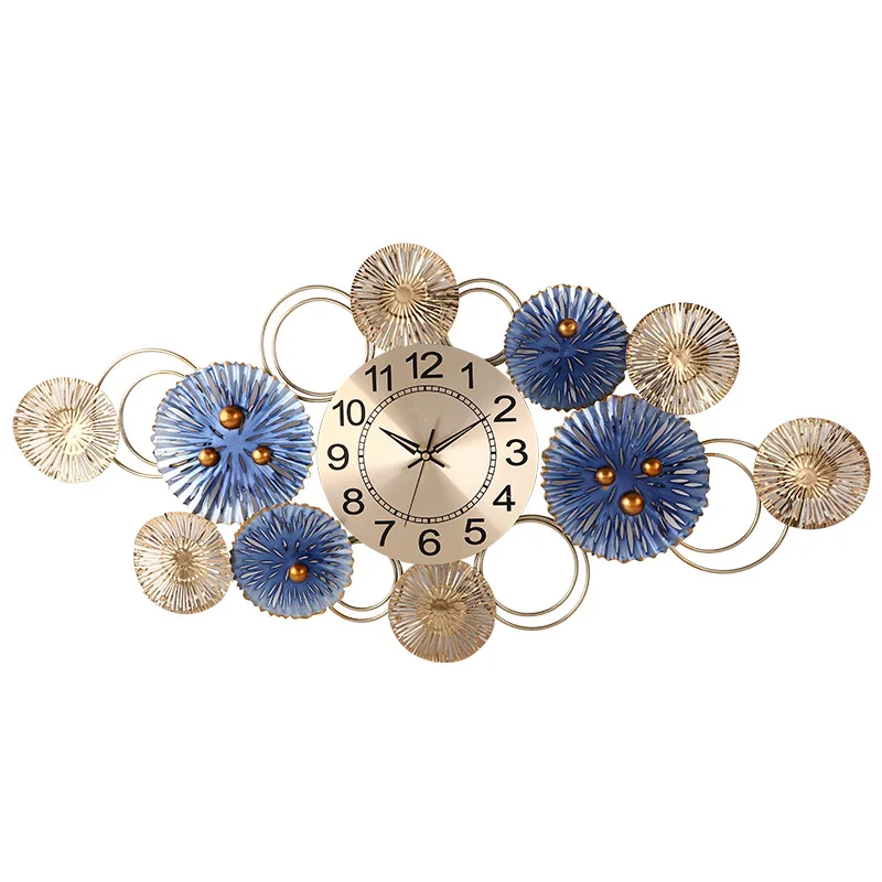 

New creative iron wall clock in living room