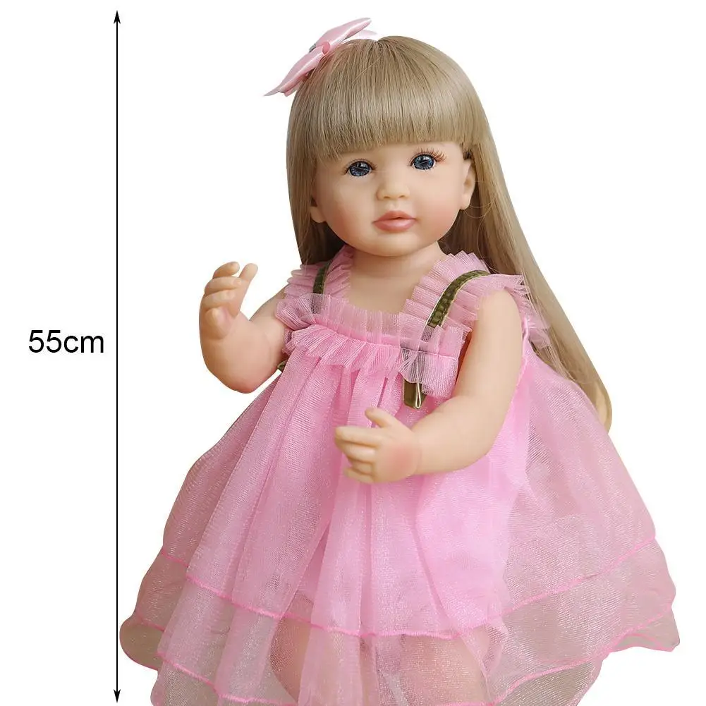 

55Cm Baby Doll Girl Full Body Realistic Silicone Real Soft Touch Gift Dolls For Children Girls Christmas Gift Face Soft