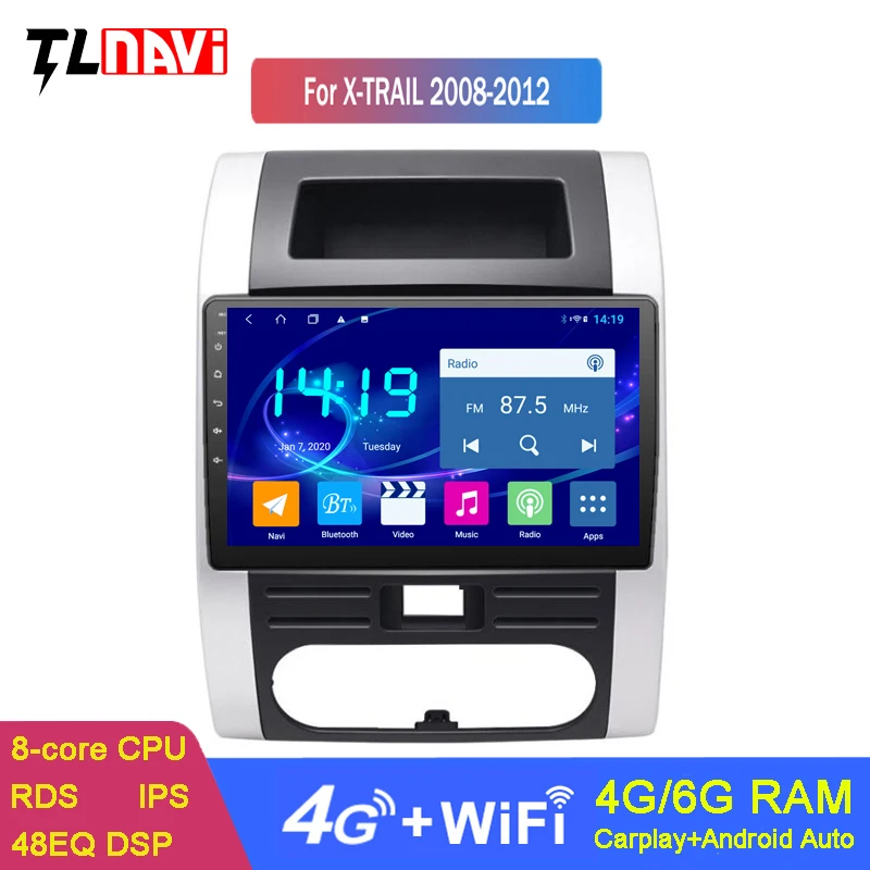

6G+128G IPS 10.1 Inch Android 10 For Nissan X-Trail 2008-2012 Car GPS Navigation Radio Audio Video Multimedia System