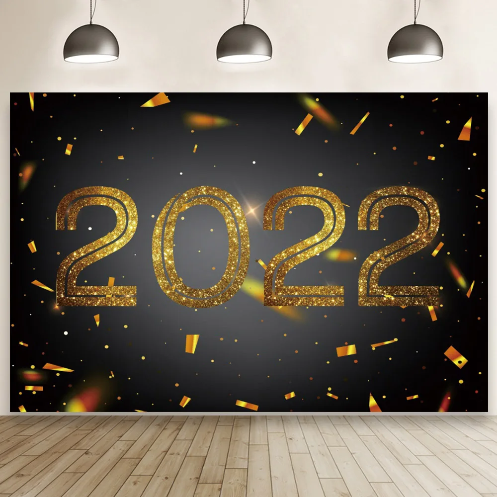 

Добро пожаловать новогодние фоны Золотой 2022 семья Реюньон фото фон декорации вечерние фотография Стенд фотосессия