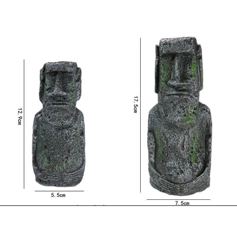 Абстрактный рыбы в аквариуме украшения (декор) статуя с острова Пасхи орнамент |