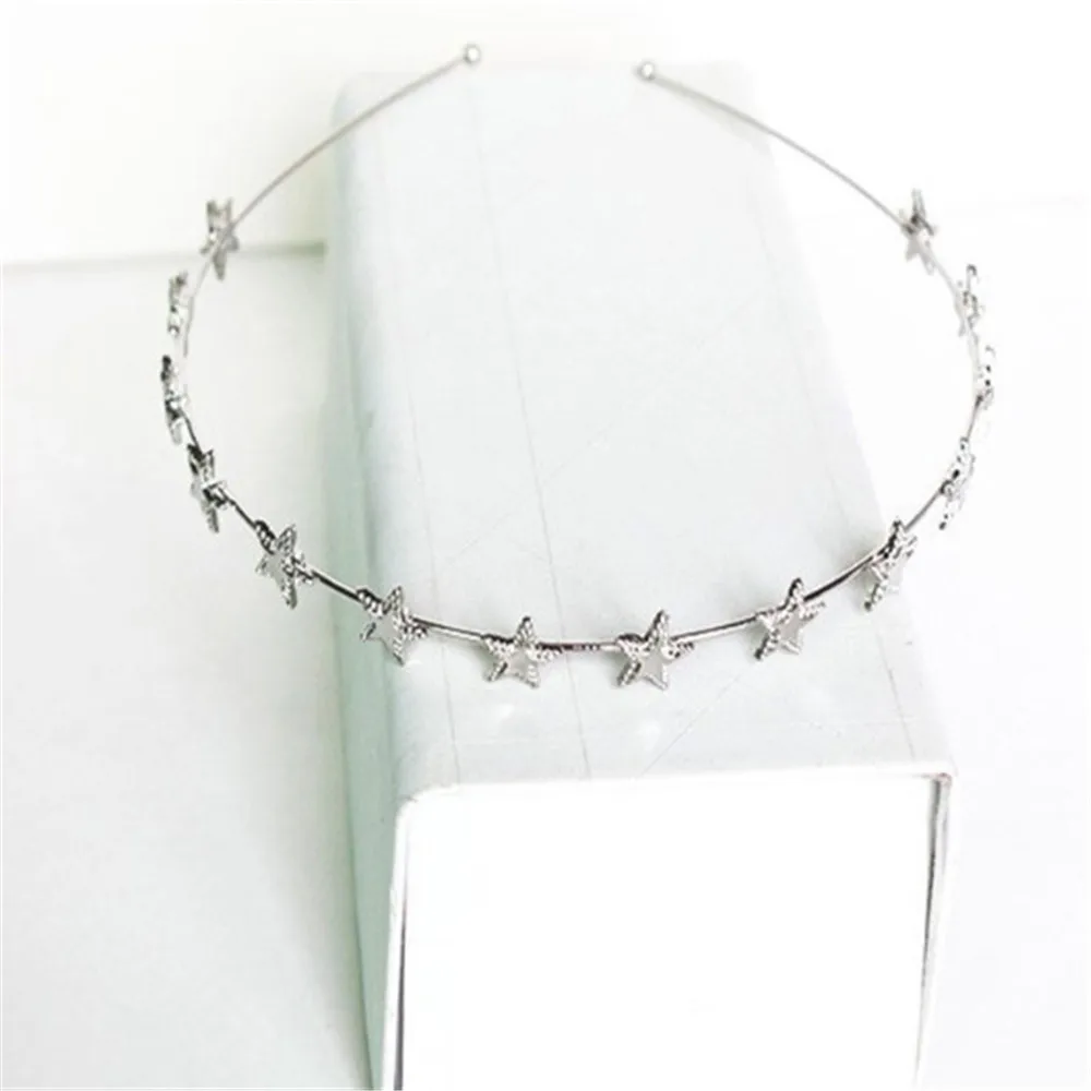 Женская повязка на голову со звездами обруч для волос свадебная тиара невесты