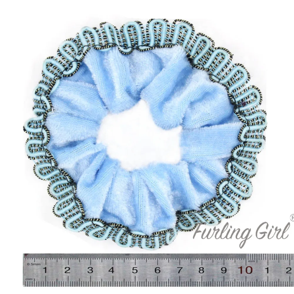 Бархатные резинки для волос Furling Girl 1 шт. золотистые спиральные эластичные