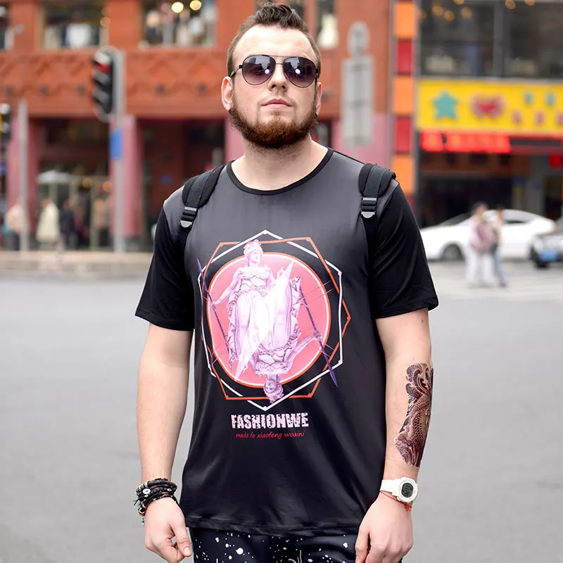 Футболка мужская летняя с коротким рукавом Свободная Повседневная модная