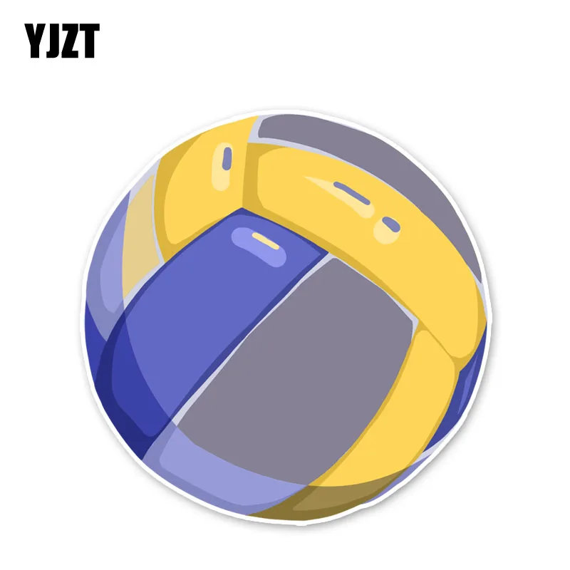 

YJZT 11,3*11,3 см красивый мультфильм волейбол спорт фитнес аксессуары Автомобильные наклейки 11A-19559