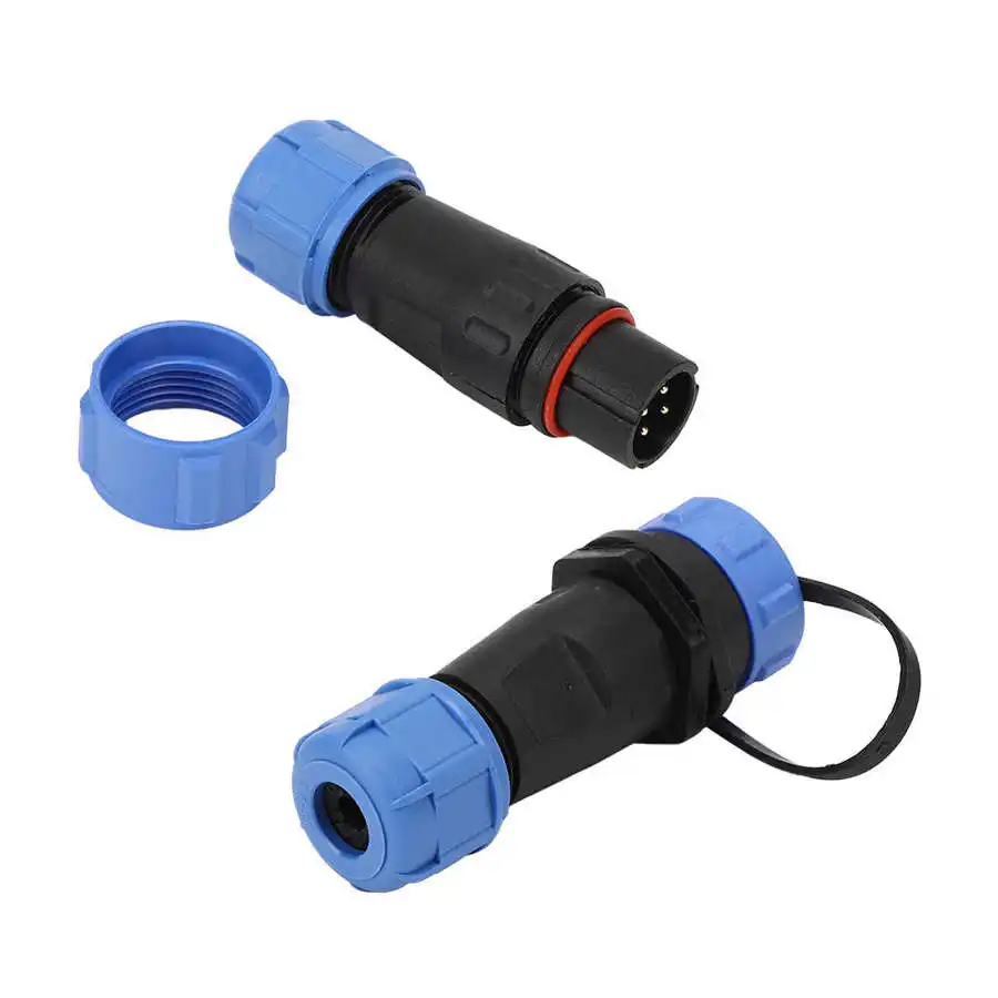 Водонепроницаемый соединитель для проводов SP13 авиационный круглый 4 жильный