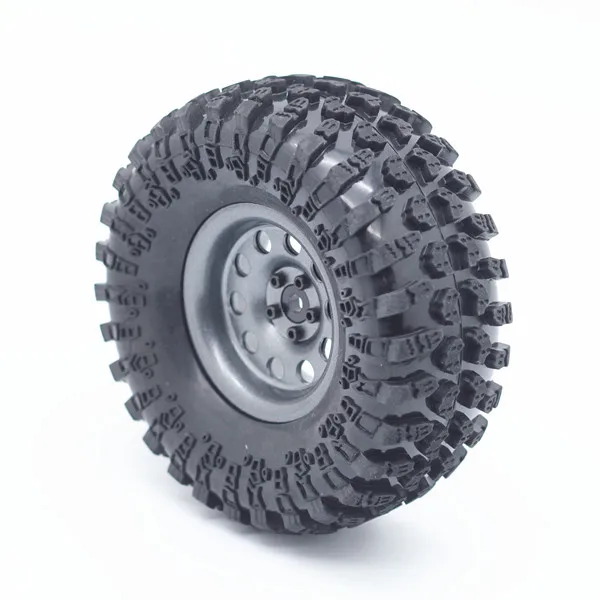 Ruedas de Metal de 2,2 "para coches teledirigidos, Cubo de goma para escalada, 130mm, 1 unidad-0