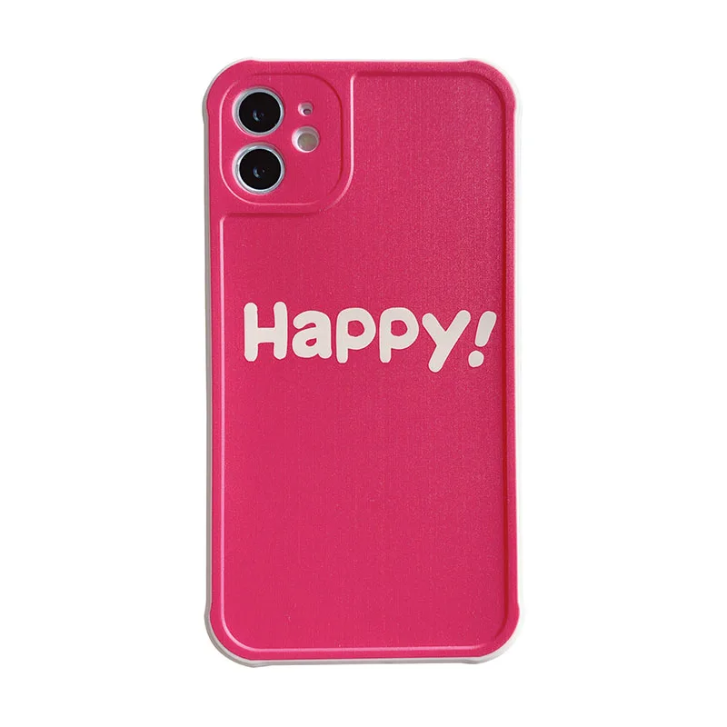 

EKONEDA Happy Nice Words Simple Case For iPhone 8 7 Plus SE 11 12 Pro XS Max XR X Case Silicone Protective Soft TPU Back Cover