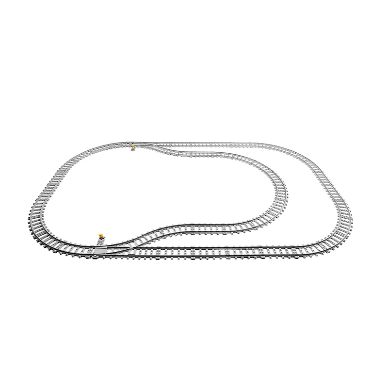 Железнодорожные Рельсы блок модель строительные наборы совместимы с городскими