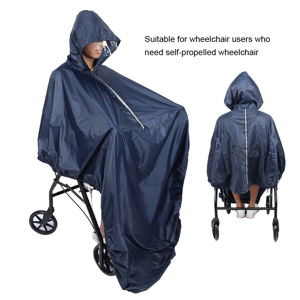 Непромокаемый чехол для инвалидной коляски с капюшоном нейлоновый
