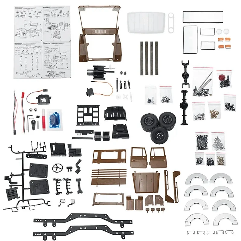 

1/16 Metal Unassembled Edition Kit for WPL C44KM FJ40 4WD Climbing Off-Road Truck Diy Accessories Parts