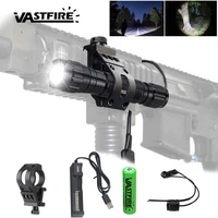 tactical redgreenwhite 5000lm q5 t6 led 501b hunting airsoft flashlight scout light outdoor rifle pistol lantern fit 20mm rail